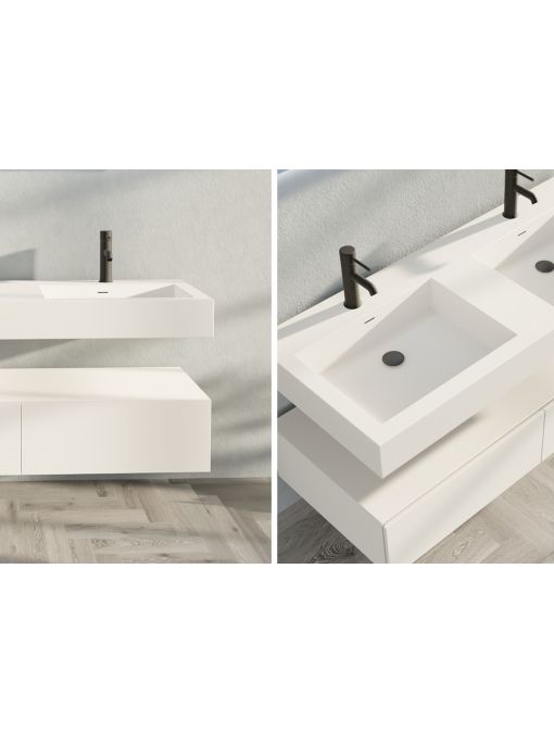 Meuble de salle de bain AVELLINO-1200 Blanc