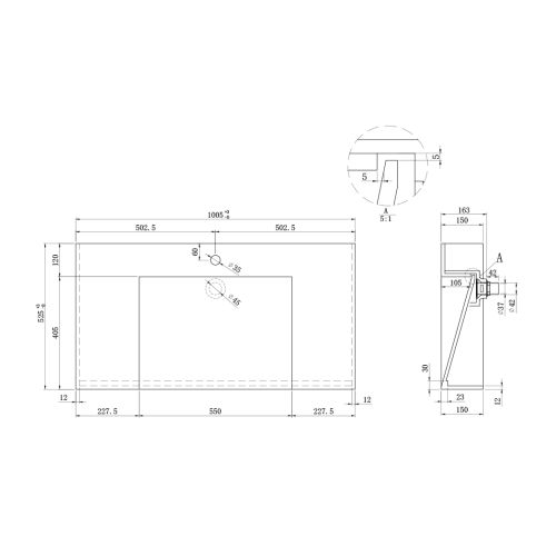 Meuble de salle de bain FLORENTINO 100cm Blanc mat