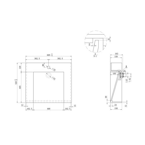 Meuble de salle de bain FLORENTINO 600B