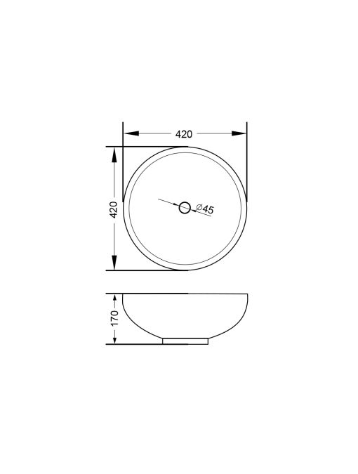 Dimensions vasque Meuble de salle de bain VERZINO Blanc mat et Bois Naturel