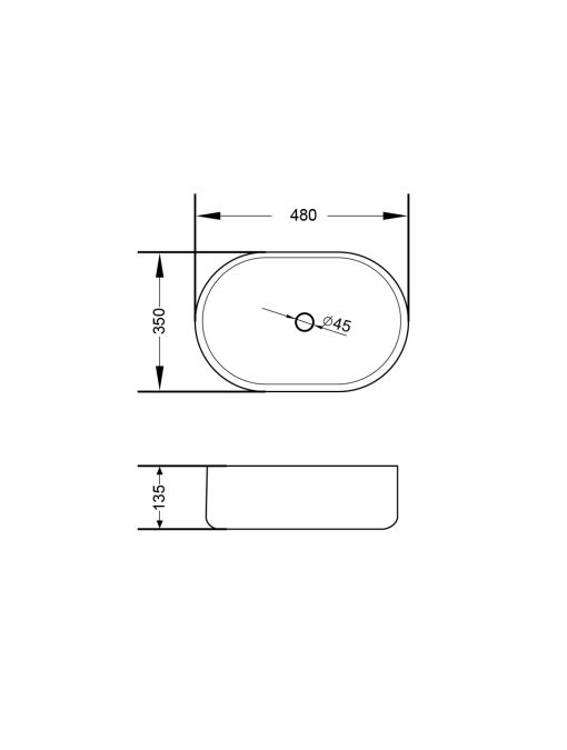 DImensions vasque SANZA 1400 Blanc et Bois Naturel