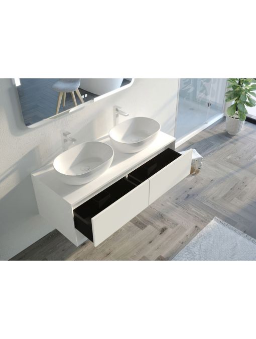 Rangements Meuble de salle de bain SANZA 1200 Blanc