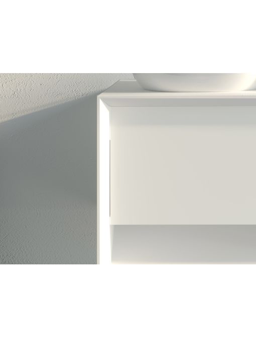 Angle biseauté Meuble de salle de bain SANZA 1200 Blanc