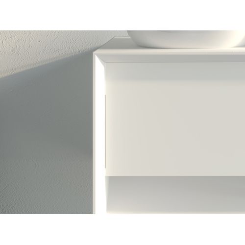 Meuble double vasque de salle de bain SANZA 1200 Blanc