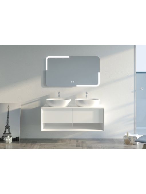 Meuble design de salle de bain SANZA 1200 Blanc