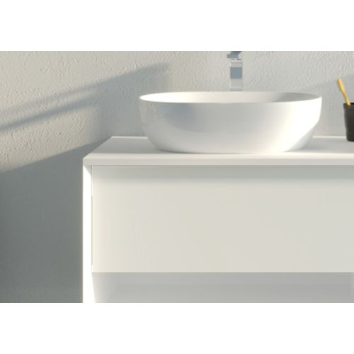 Meuble double vasque de salle de bain SANZA 1400 Blanc