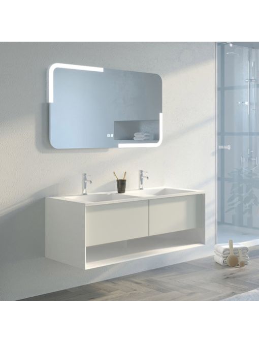 Meuble de salle de bain Design Portofino 1200 Blanc