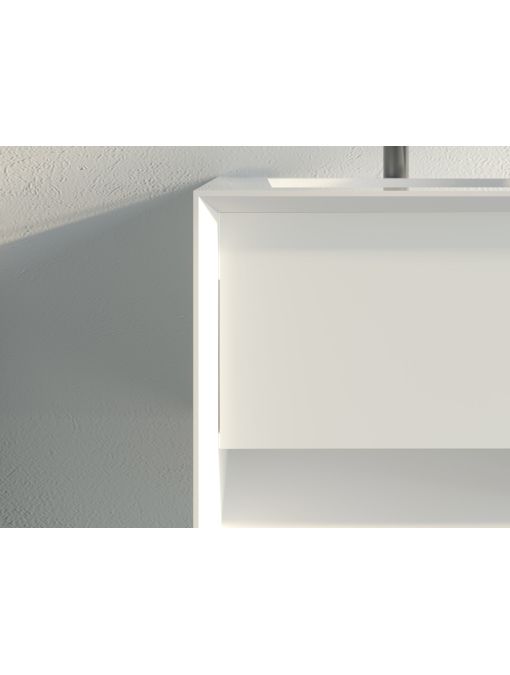 Bord biseauté Meuble de salle de bain Portofino 1200 Blanc