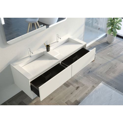 Meuble de salle de bain Portofino 1400 Blanc