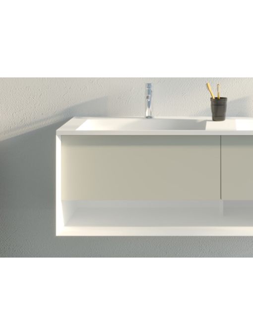 Angle biseauté Meuble de salle de bain Portofino 1400 Blanc