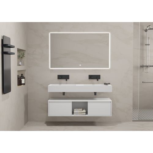 Meuble élégant de salle de bain ROMANZA_1200 Blanc