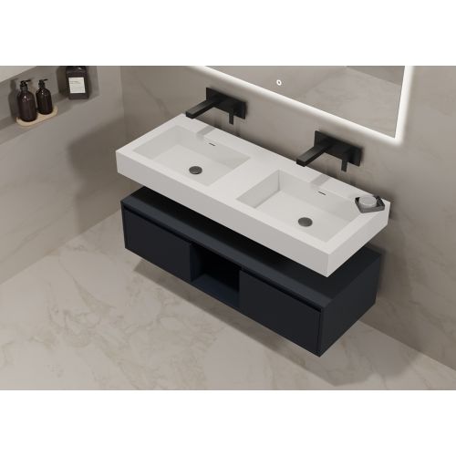 Meuble de salle de bain ROMANZA_1200 Noir