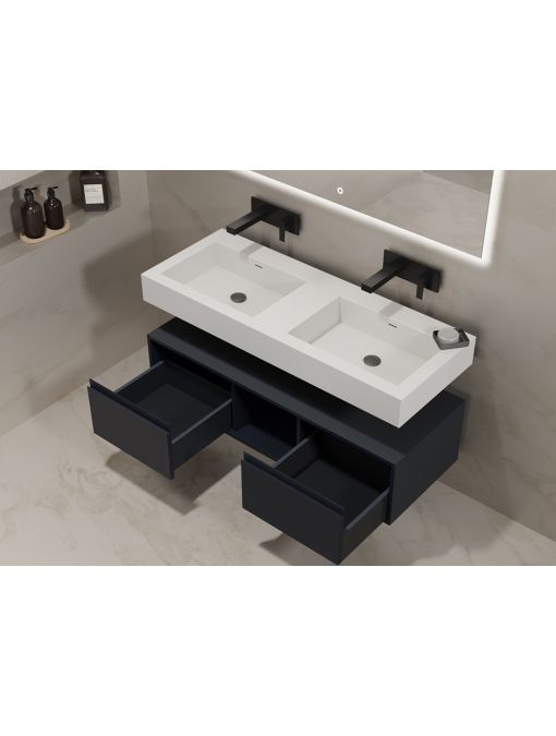 Rangements Meuble de salle de bain ROMANZA_1200 Noir