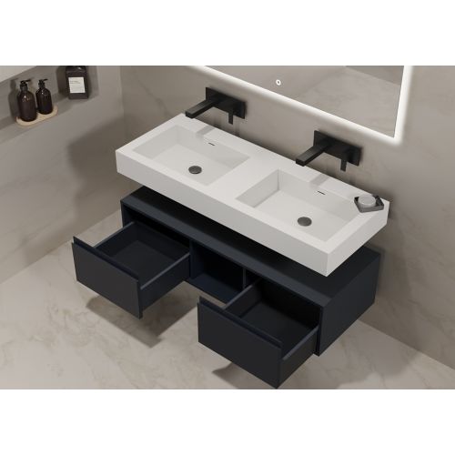 Meuble de salle de bain ROMANZA_1200 Noir