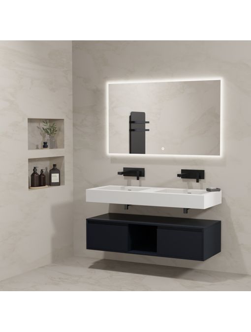 Meuble de salle de bain ROMANZA_1200 Noir