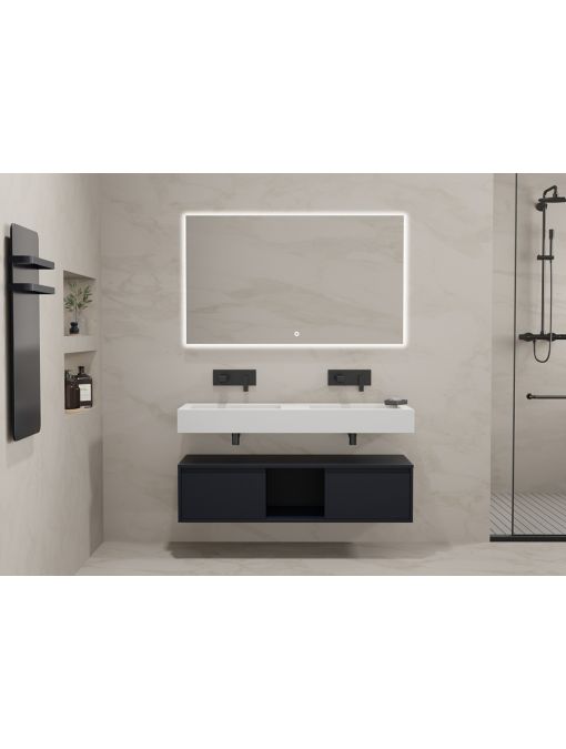 Meuble Design de salle de bain ROMANZA_1200 Noir