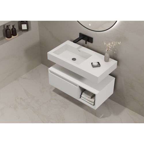 Meuble de salle de bain ROMANZA_900 Blanc