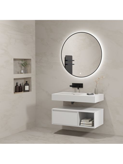 Meuble de salle de bain ROMANZA_900 Blanc