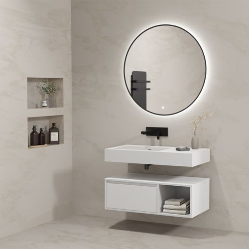 Meuble de salle de bain ROMANZA_900 Blanc