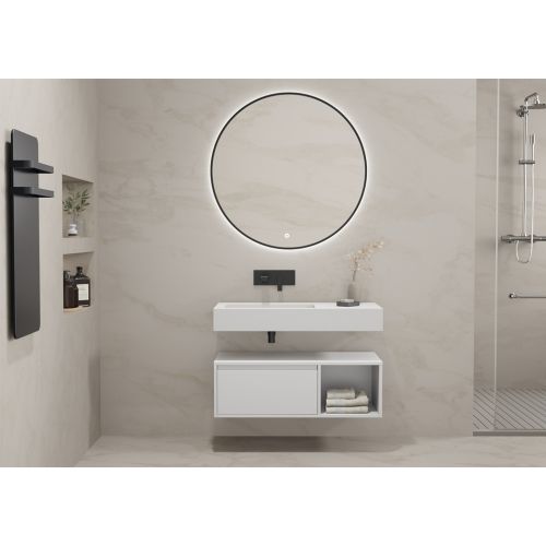 Meuble de salle de bain ROMANZA_900 Blanc