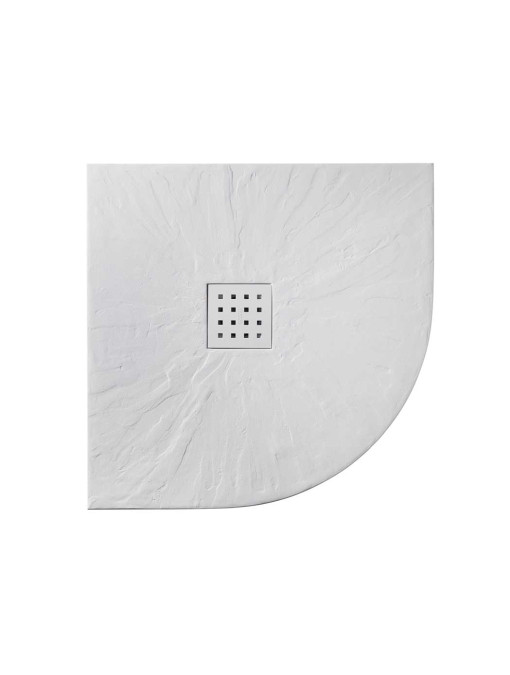 Receveur en gel coat PIZARRA 1/4 de rond Blanc