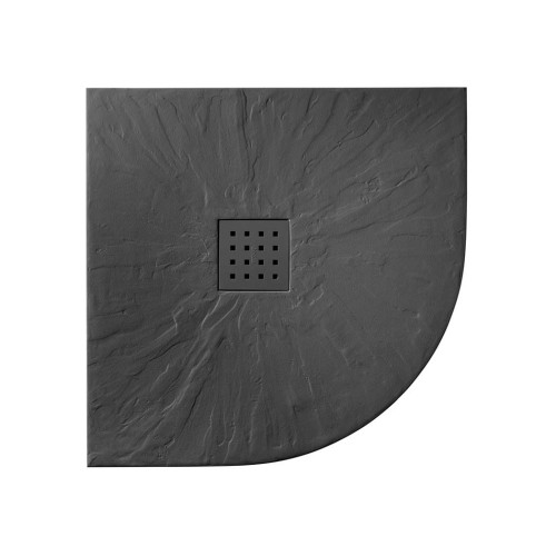 Receveur de douche en gel coat PIZARRA 1/4 de rond Graphite