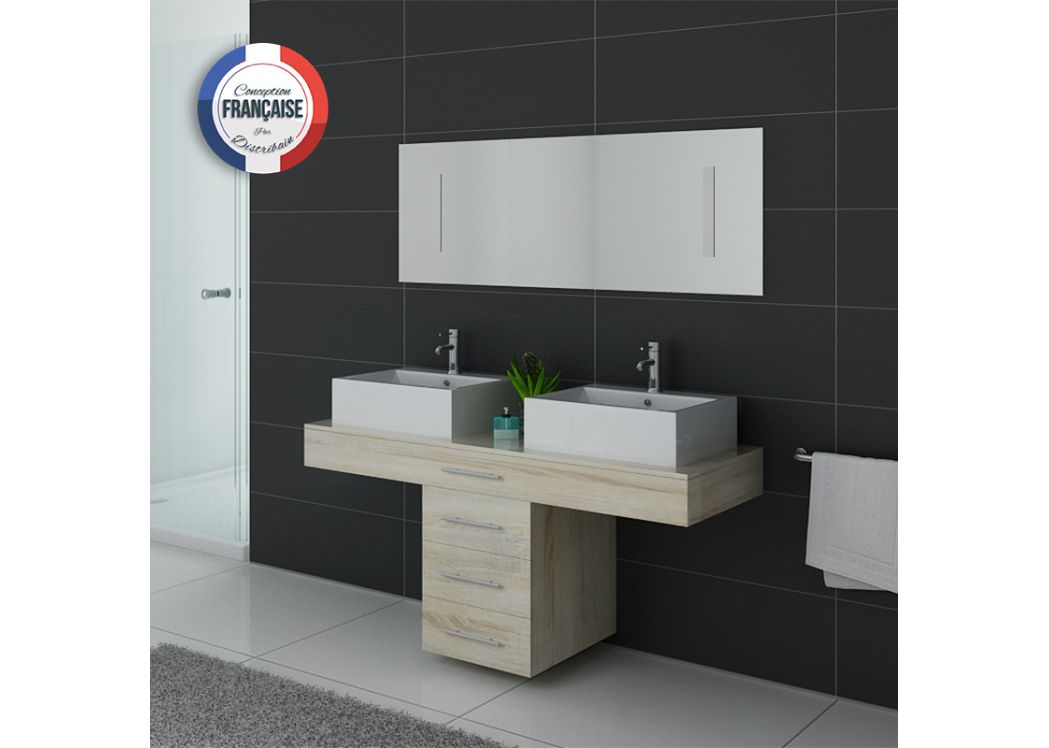 Meuble De Salle De Bain 140 Cm Double Vasque Meuble